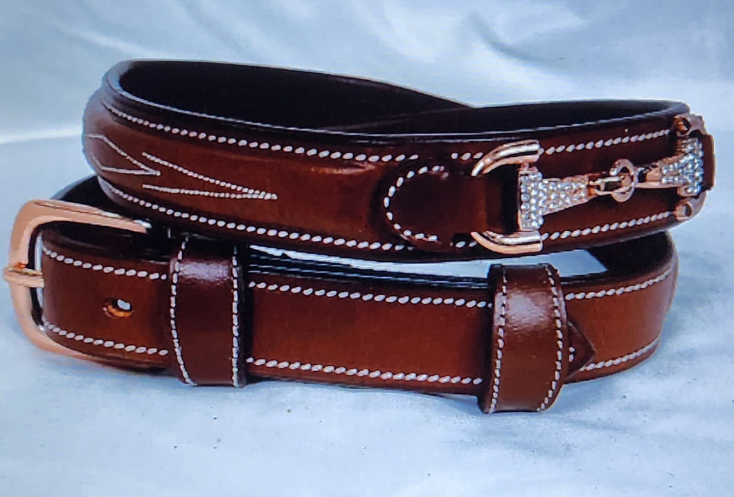 BP'S BUCKLE UP BROWN Leather crystal D